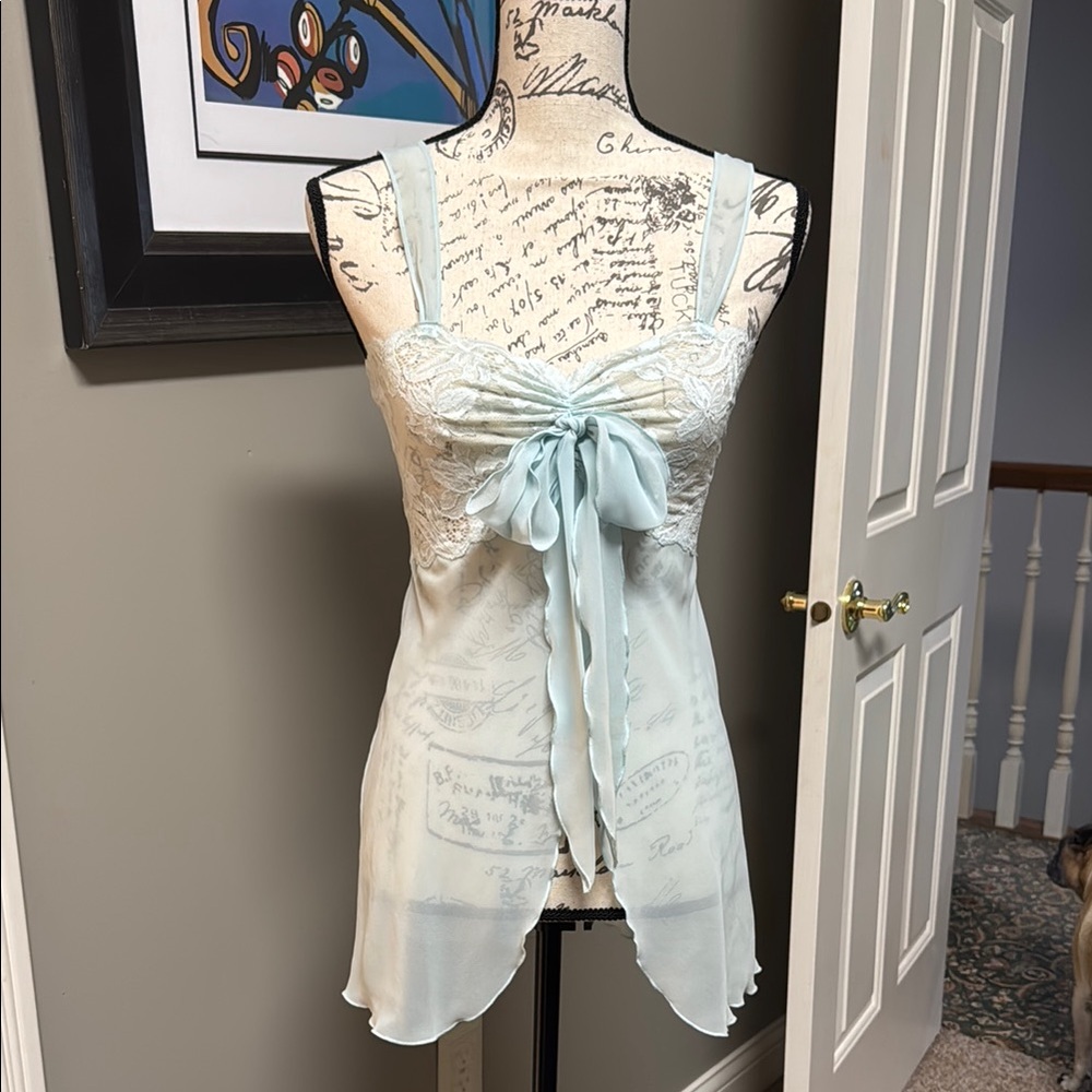 Victoria's Secret Light Blue Lace Chemise